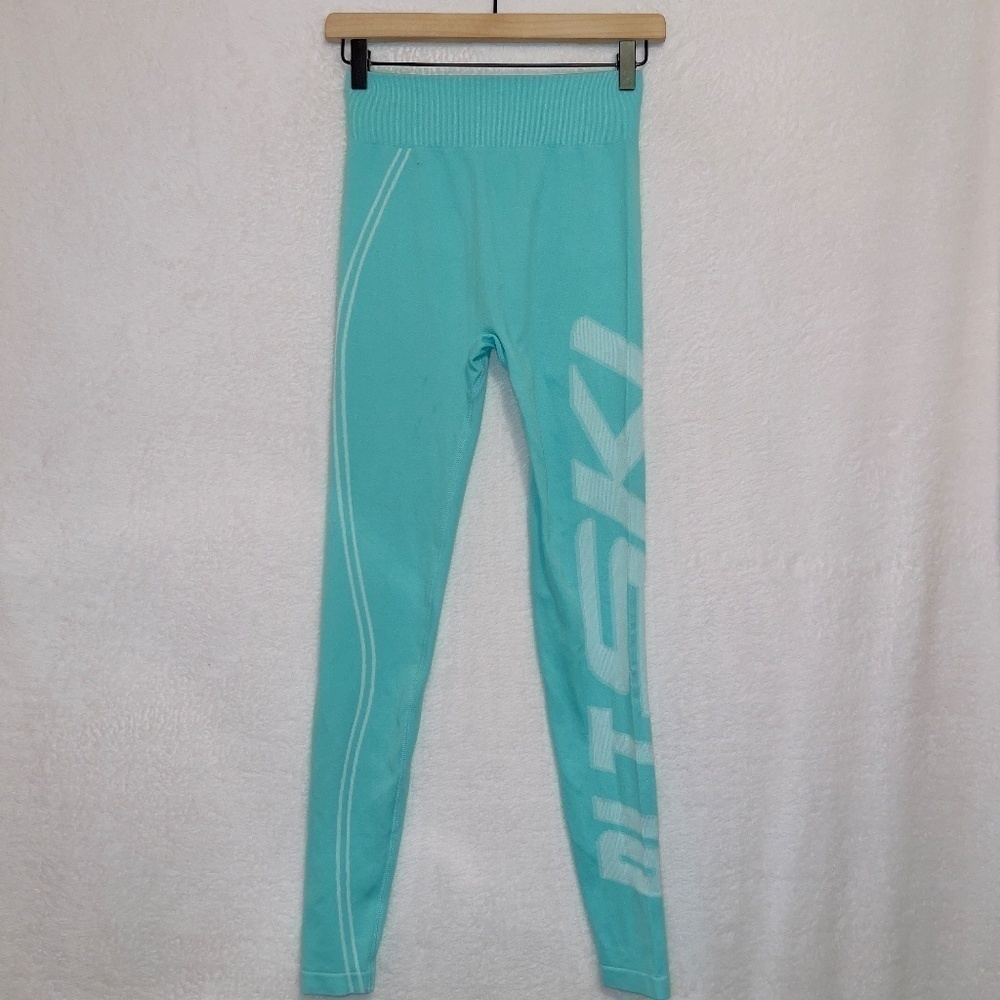 PrettyLittleThing Blue High Waisted Seamless Ankle Length Leggings size medium